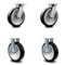 Service Caster 8 Inch Kingpinless Rubber on Aluminum Wheel Swivel Caster Swivel 2 Rigid, 2PK SCC-KP30S820-RAR-2-R-2 - alternate 1